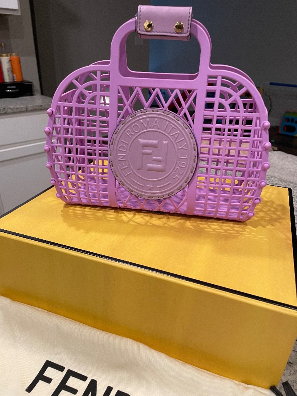 Fendi small basket tote bag
